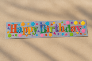 Парти гирлянд - Happy Birthday - цветен - 270 х 19 см.