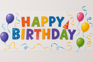 Парти гирлянд - Happy Birthday - 266 х 11 см.