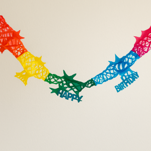 Парти гирлянд - многоцветен - Happy Birthday - 2.4 м.