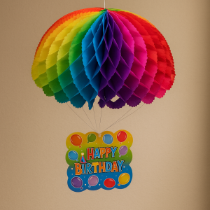 Парти декорация - балон с горещ въздух - Happy Birthday