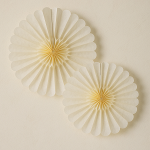Парти декорация - ветрило - екрю - 2 бр.