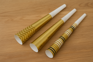 Парти тромби - златисти шарки - 6 бр.