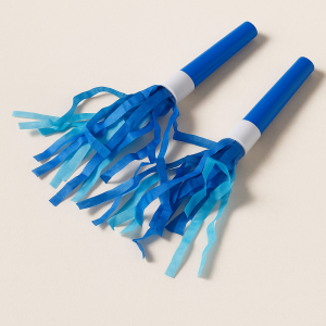 Парти свирки - сини - с ресни - 6 бр.