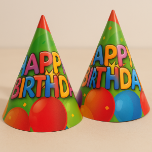 Парти шапки - HAPPY BIRTHDAY - 10 бр.