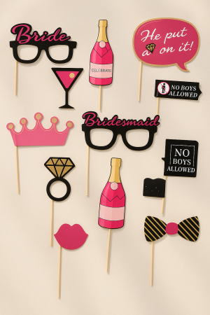 Парти аксесоари за снимки - моминско парти - 12 бр.