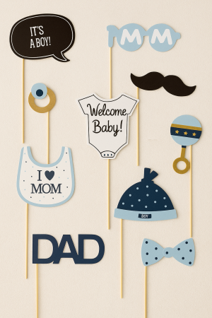 Парти аксесоари за снимки - It's A Boy - 10 бр.