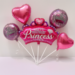 Парти балони - Happy Birthday Princess - 5 бр.