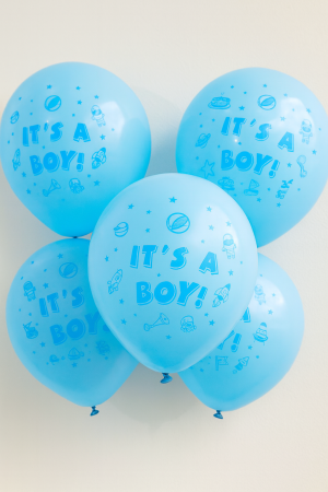 Парти балони - IT'S A BOY - 30 см. - 10 бр.