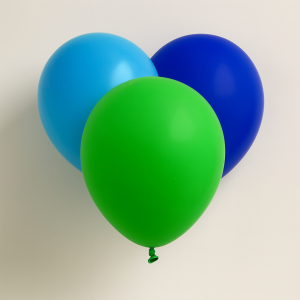Парти балони - сини и зелени - 30 см. - 20 бр.