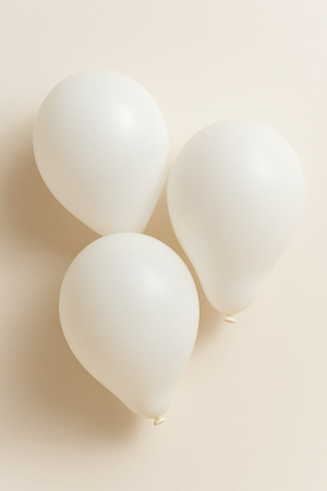 Парти балони - бели - 23 см. - 10 бр.