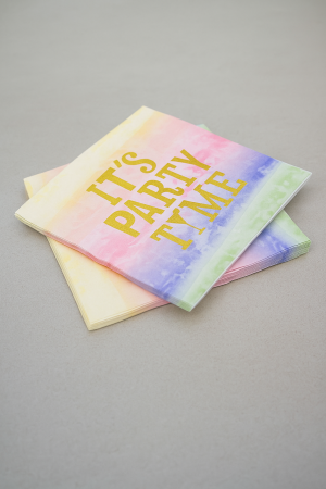 Парти салфетки - цветни - Party Time - 33 х 33 см. - 20 бр.