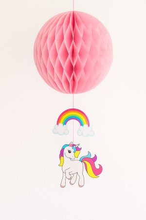 Парти декоративна топка - еднорог - 50 х 30 см.