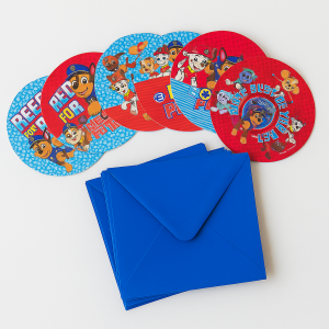 Покана за парти - PAW PATROL - с плик - 6 бр.
