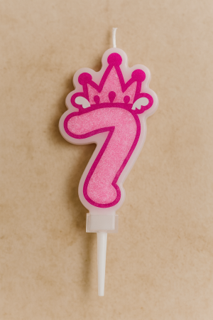 Свещ за торта - цифра 7 - корона