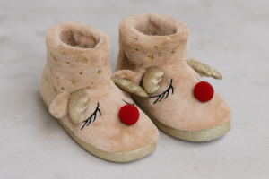 Дамски коледни пантофи - Елен с рога - Различни размери