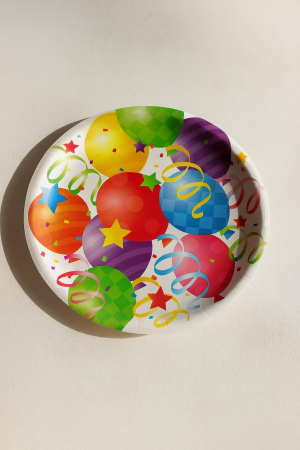 Парти чиния - балони - картонена - 35 см.
