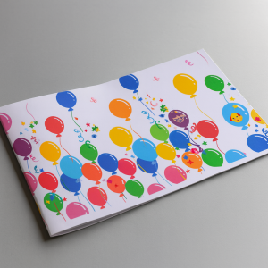 Парти мушама за маса - балони - 130 х 180 см.