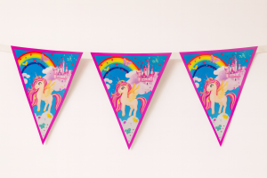 Парти гирлянд - флагчета - еднорог - 3.66 м.