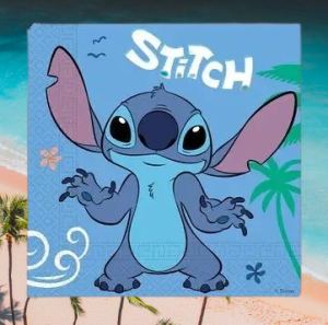 Парти салфетки Лило и Стич - 33 x 33 см - 16 бр.