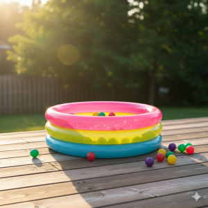 Детски надуваем басейн + 50 топчета