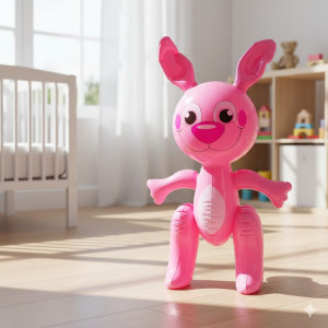 Надуваем заек - розов - 55 см.