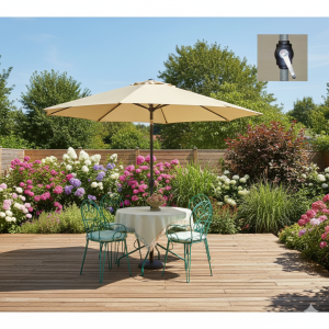 Градински чадър - бежов - 2.5 м.