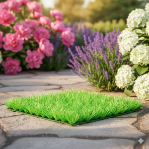 Плочка изкуствена трева - 24 х 24 см.