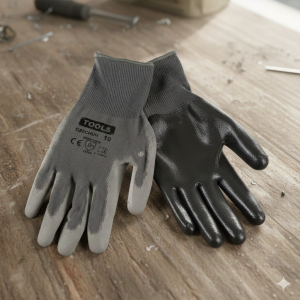 Градински ръкавици - памук и латекс - сиви