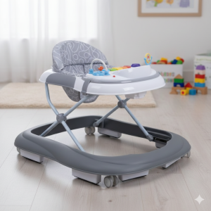 Бебешка проходилка - сива - музикална