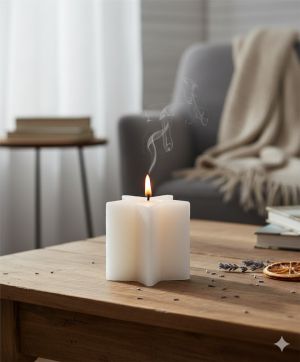 Ароматна свещ звезда - ванилия - 130 гр.