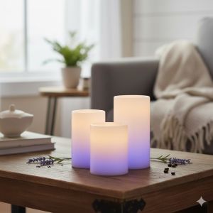 LED свещи бели - с дистанционно - 3 бр.