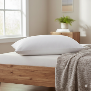 Бебешка възглавница - бяла - 38 х 28 см.