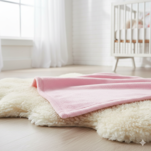 Покривка за бебешко легло - розова - 140 х 100 см.