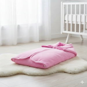 Шалте за бебешко легло - халат - розово - 80 х 90 см.
