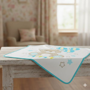 Покривка за бебешко легло - мече - 80 х 90 см.