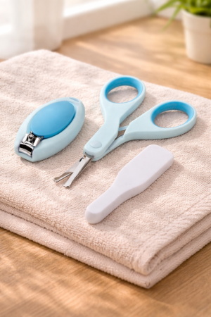 Бебешки комплект за нокти - син