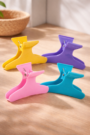 Фризьорски щипки за коса - пеперуди - 9 см. - 4 бр.