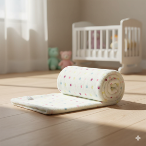 Шалте - бяло - цветни точки - 150 х 200 см.