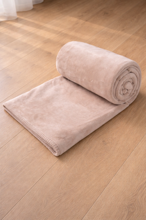 Кувертюра за диван - бежова - 200 х 220 см.