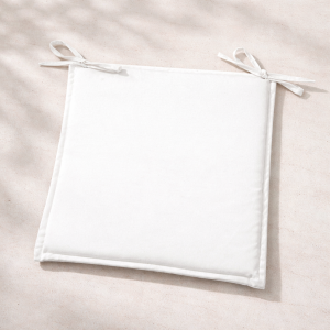 Декоративна възглавница за стол - бяла - 39 х 39 см.