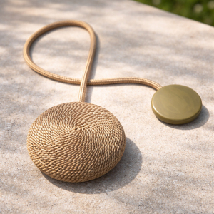 Декоративен аксесоар за пердета и завеси - кафяв - магнит