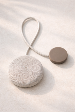 Декоративен аксесоар за пердета и завеси - екрю - магнит