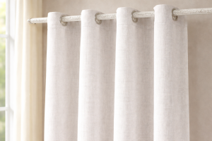 Завеса - бяла - 140 х 250 см.