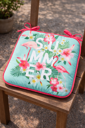 Декоративна възглавница за стол - фламинго - 38 х 38 см.