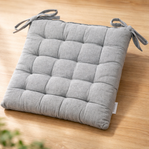 Декоративна възглавница за стол - сива - 40 х 40 см.