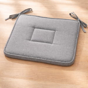 Декоративна възглавница за стол - сива - 39 х 39 см.