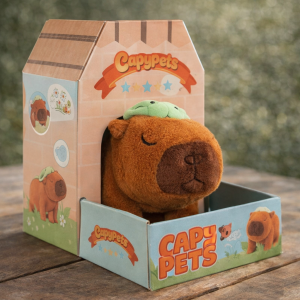 Плюшена играчка Капибара със Звук и Движение - 13 x 18 x 18.5 см.