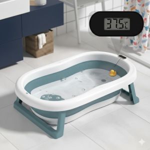 Сгъваема вана за бебе с датчик за температурата - 81 x 45 x 21.5 см.
