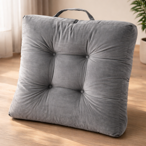 Декоративна възглавница за стол - сива - 46 х 46 см.