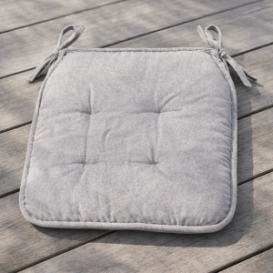 Декоративна възглавница за стол - сива - 40 х 40 см.